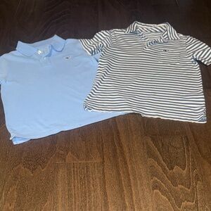 Vineyard Vines Bundle Light Blue and Navy Striped Kids Polos-Size 7